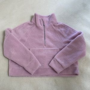 Lululemon Scuba Oversized Fleece Funnel-Neck Half-Zip Women’s XL/XXL Pink Taupe